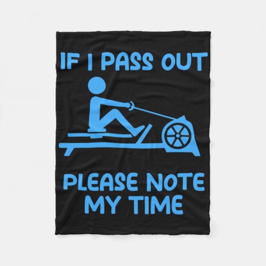 Grappige Erg Machine Gym Ergometer Roeien Oefening Fleece Deken (Voorkant)