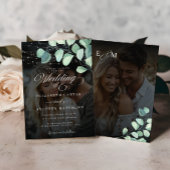 Grappige eucalyptus foto bruiloft kaart