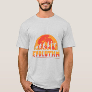 Grappige evolutie van aap tot zombie t-shirt