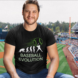 Grappige evolutie van honkbal T-shirt