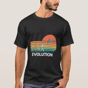 Grappige evolutie van piloot vliegtuig Art F22 Luc T-shirt