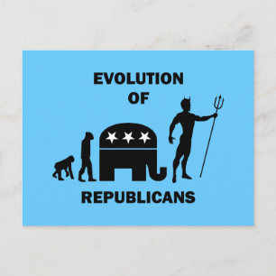 Grappige evolutieRepublikein Briefkaart