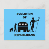 Grappige evolutieRepublikein Briefkaart (Voorkant)