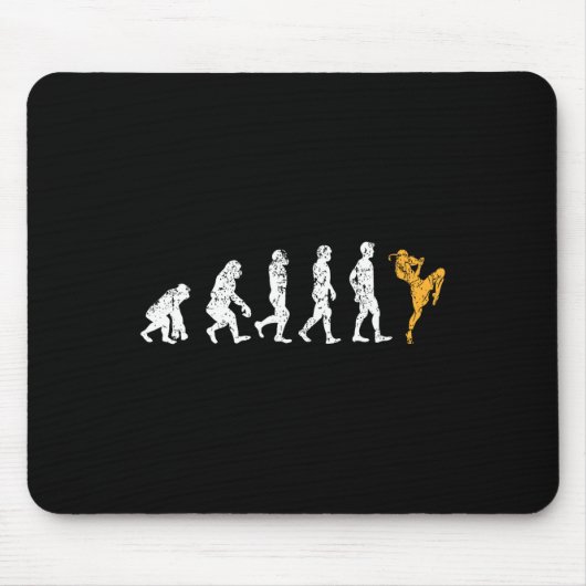 Grappige Evolution Kickbokscadeau Muay Thai Muismat (Voorkant)