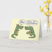 Grappige ex man alligator tas kaart (Gele Bloem)