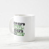Grappige Excel- en spreadsheetboekhouding Koffiemok (Voorkant links)