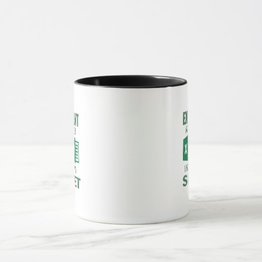 Grappige Excel SpreadSheet Coffee Mok voor Account (Midden)