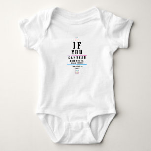 Grappige Eye Chart Lees mijn Luier Baby Bodysuit