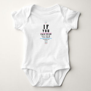 Grappige Eye Chart Lees mijn Luier Baby Bodysuit