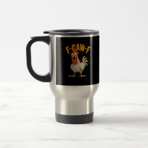Grappige F-Awk-F Kip F-Caw-F Haan Pun Retro Vi Reisbeker