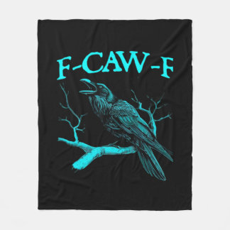Grappige F-Caw-F Humor Kraai Gothic Fleece Deken