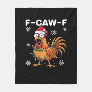 Grappige F-Caw-F Kerstkip Klassieker Fleece Deken