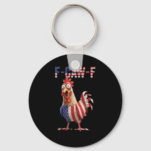 Grappige F-Caw-F Kip Amerikaanse Vlag F-Caw-F Amer Sleutelhanger