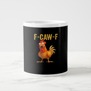 Grappige F-Caw-F Kip Creatieve Casual Extra Grote Beker
