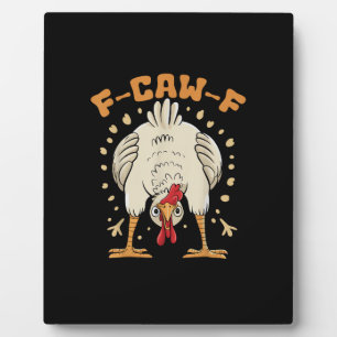 Grappige F-Caw-F Kip F-Caw-F Kip Vintage Druiven Fotoplaat