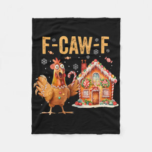 Grappige F-caw-f Kip Peperkoek Koekjes Koning Chr Fleece Deken