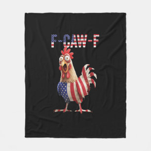 Grappige F-Caw-F Kip VS-Vlag F-Caw-F Amerikaanse K Fleece Deken