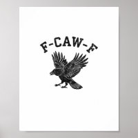 Grappige F-Caw-F Kraai Esthetische Stijl