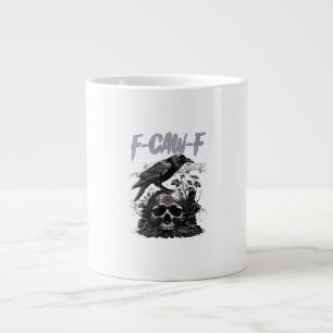Grappige F-Caw-F Kraai Grappige Halloween Retro Kl Extra Grote Beker