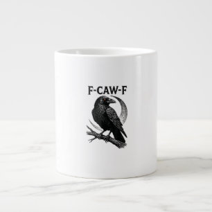 Grappige F-Caw-F Kraai Retro Grafisch Extra Grote Beker