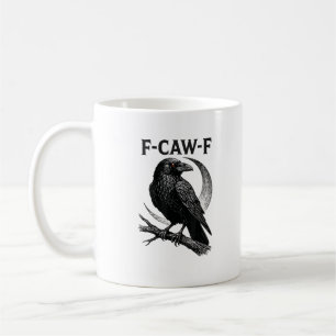 Grappige F-Caw-F Kraai Retro Grafisch Koffiemok