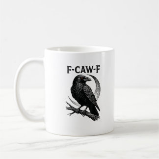 Grappige F-Caw-F Kraai Retro Grafisch Koffiemok