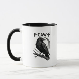 Grappige F-Caw-F Kraai Retro Grafisch Mok