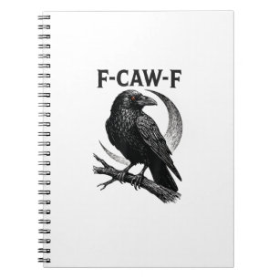 Grappige F-Caw-F Kraai Retro Grafisch Notitieboek