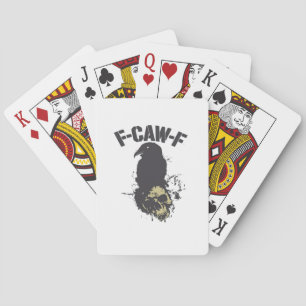 Grappige F-Caw-F Kraai Vintage Humor Essentiële Cr Pokerkaarten