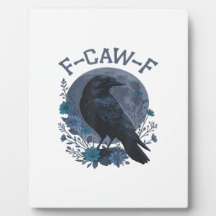 Grappige F-Caw-F Raaf Vogel F-Caw-F Kraai Klassiek Fotoplaat