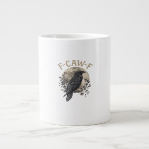 Grappige F Caw F Raaf Vogel Zegt Grafische Stijl Extra Grote Beker