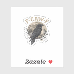 Grappige F Caw F Raaf Vogel Zegt Grafische Stijl Sticker