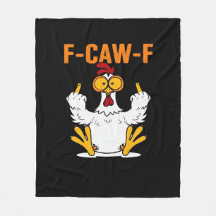 Grappige F-Caw-F Vingers Kip Fleece Deken