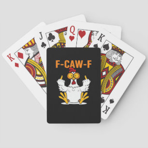 Grappige F-Caw-F Vingers Kip Pokerkaarten