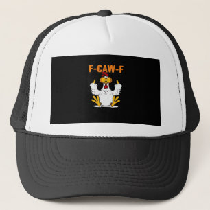 Grappige F-Caw-F Vingers Kip Trucker Pet