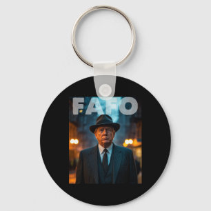 Grappige Fafo Trump Foto Vintage 2025 Sleutelhanger