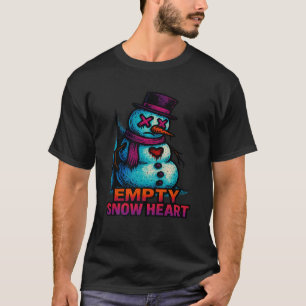 Grappige Familie Kerst Leeg Sneeuw Hart Sneeuwman T-shirt