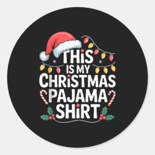 Grappige Familie Kerstmannen Vrouwen Kinderen Dit  Ronde Sticker