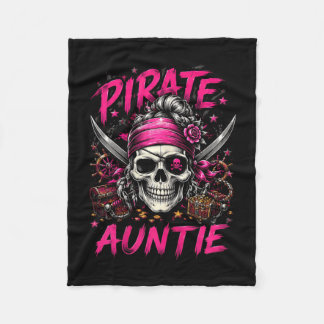 Grappige familie schedel piraat tante jolly roger fleece deken