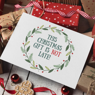 Grappige Familie Uitstel Late Kerstmis Feestdagen Kaart