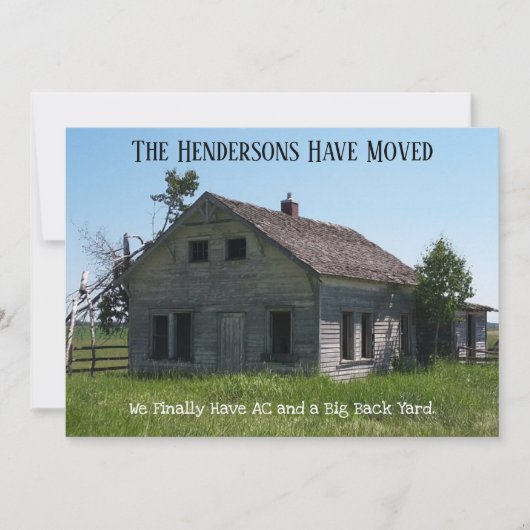 Grappige familie verhuizing verandering van adres  aankondiging (Voorkant)