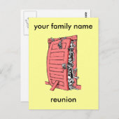 grappige familiereünie briefkaart (Voorkant / Achterkant)