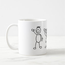 Grappige Family Stick Figures Koffiemok