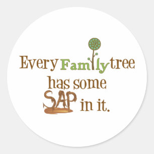 Grappige FamilyTree Ronde Sticker