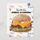 Grappige Fastfood Hamburger Briefkaart (Voorkant / Achterkant)