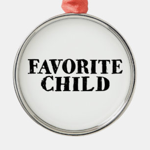Grappige favoriete kind nummer één rivaliteit tuss metalen ornament