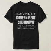 Grappige federale werknemer overheid shutdown t-shirt (Design voorkant)