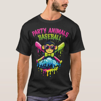 Grappige Feest Dieren Honkbal Grappig T-shirt