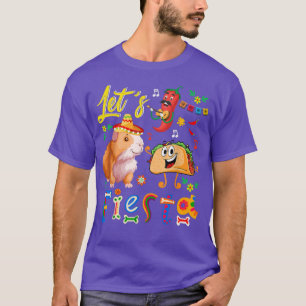 Grappige Feest Mexicaanse Cavia Met Sombrero Taco T-shirt