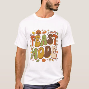 Grappige Feest Modus Retro Thanksgiving T-shirt